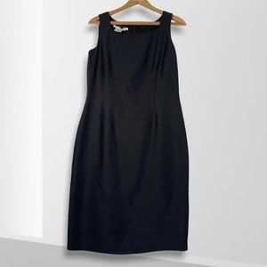 Vintage Maggy London Black Silk Sleeveless Sheath LBD Dress - Size 6
